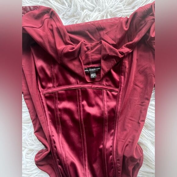 GUESS💫Maroon Bodysuit 💫sheer Longsleeves - Picture 3 of 7